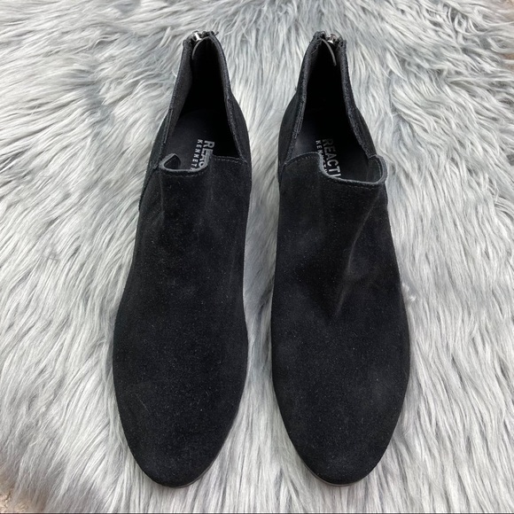 New Kenneth Cole Reaction Side Skip Black Suede Ankle Boots - Picture 4 of 11